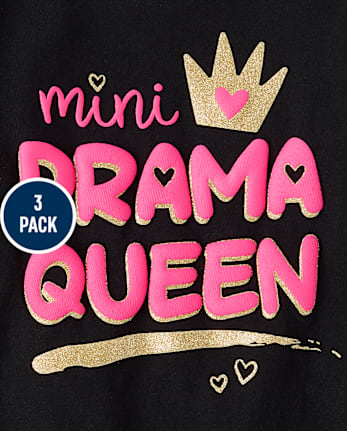 Baby And Toddler Girls Sassy Graphic Tee 3-Pack