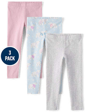 Toddler Girls Print Leggings 3-Pack