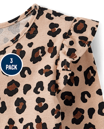 Toddler Girls Leopard Top 3-Pack