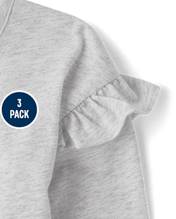 Toddler Girls Polar Bear Top 3-Pack