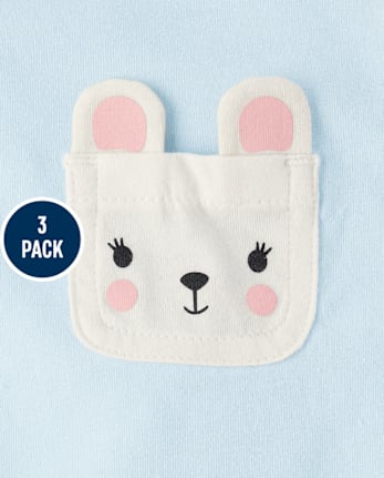 Toddler Girls Polar Bear Top 3-Pack