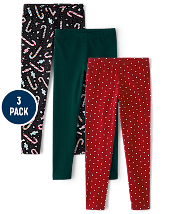 Girls Holiday Leggings 3-Pack