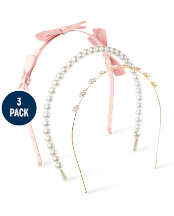 Girls Bow Headband 3-Pack