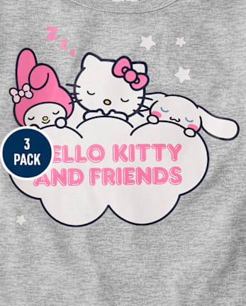 Girls Hello Kitty® And Friends 3-Piece Pajama Set