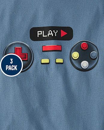 Boys Gaming Graphic Tee 3-Pack