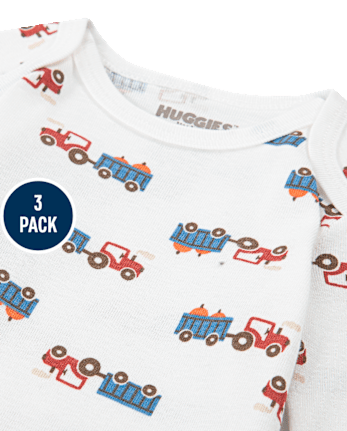 Baby Boys Huggies™ Striped Bodysuit 3-Pack