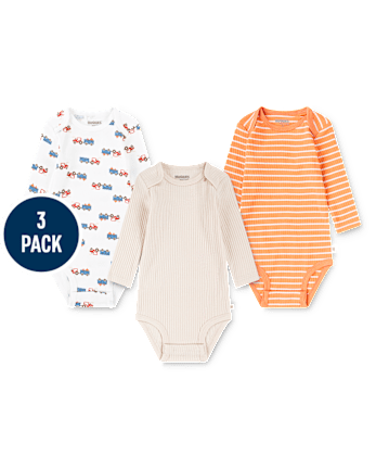 Baby Boys Huggies™ Striped Bodysuit 3-Pack