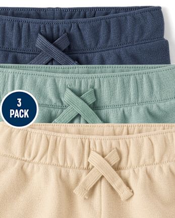 Baby And Toddler Boys French Terry Active Shorts 3-Pack