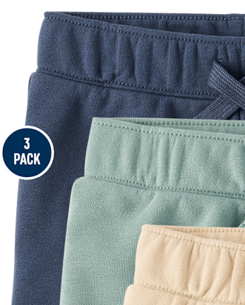 Baby And Toddler Boys French Terry Active Shorts 3-Pack