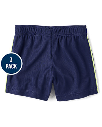 Baby And Toddler Boys Quick Dry Champ Mesh Active Shorts 3-Pack