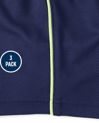 Baby And Toddler Boys Quick Dry Champ Mesh Active Shorts 3-Pack