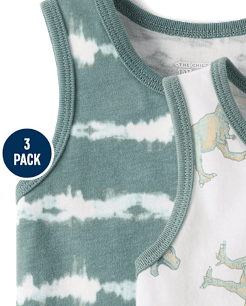 Baby And Toddler Boys Dino Tank Top 3-Pack