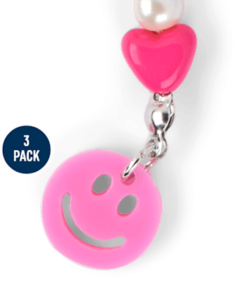 Girls Star Beaded Charm Hair Clip 3-Pack