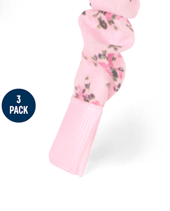 Girls Floral Ruched Headband 3-Pack