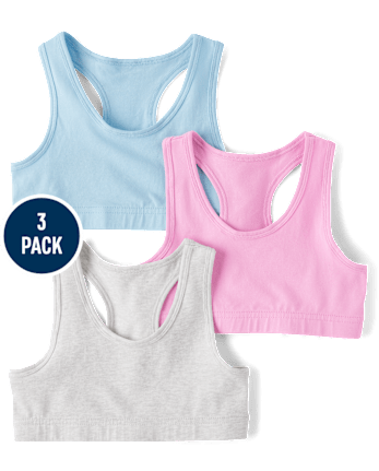 Girls Racerback Bralette 3-Pack