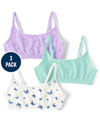 Girls Butterfly Bralette 3-Pack