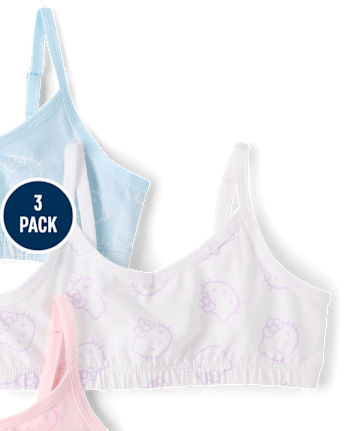 Girls Hello KittyÂ® Bralette 3-Pack