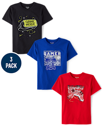 Boys Gamer Graphic Tee 3-Pack