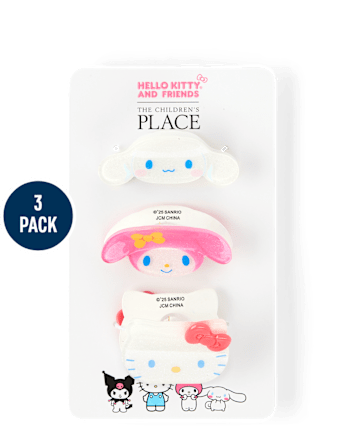 Girls Hello KittyÂ® And Friends Claw Clip 3-Pack