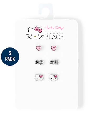 Girls Hello KittyÂ® Earrings 3-Pack