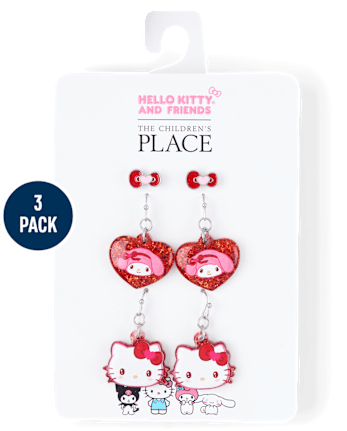 Girls Hello Kitty® Earrings 3-Pack