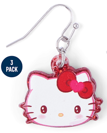 Girls Hello KittyÂ® Earrings 3-Pack