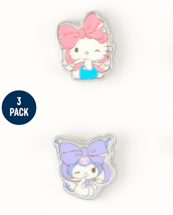 Girls Hello KittyÂ® And Friends Earrings 3-Pack