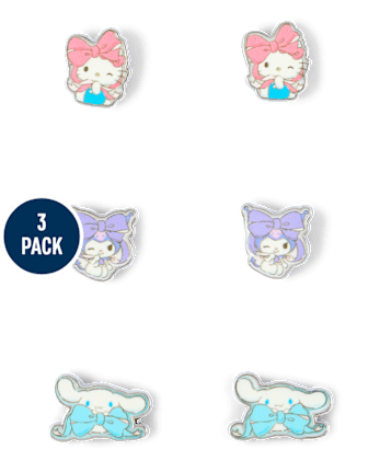 Girls Hello Kitty® And Friends Earrings 3-Pack