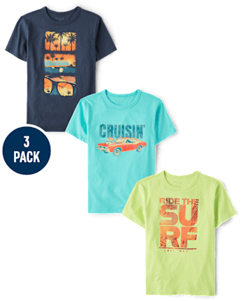 Boys Summer Graphic Tee 3-Pack