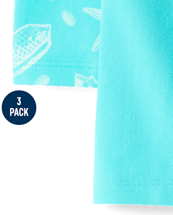 Toddler Girls Seashell Bike Shorts 3-Pack