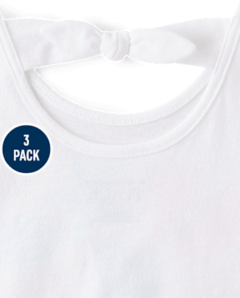 Toddler Girls Glitter Sea Creature Bow Back Tank Top 3-Pack