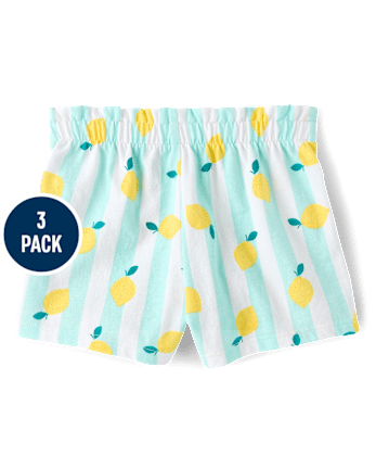Toddler Girls Postcard Pull On Shorts 3-Pack