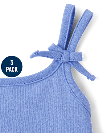 Toddler Girls Crab Tank Top 3-Pack