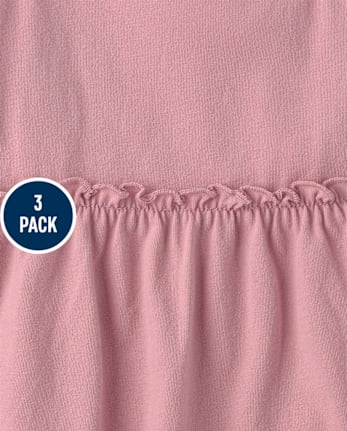 Toddler Girls Glitter Floral Butterfly Tank Top 3-Pack