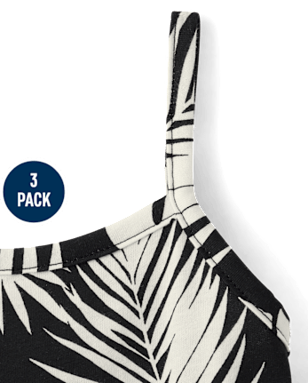 Lot de 3 débardeurs tropicaux pour petites filles