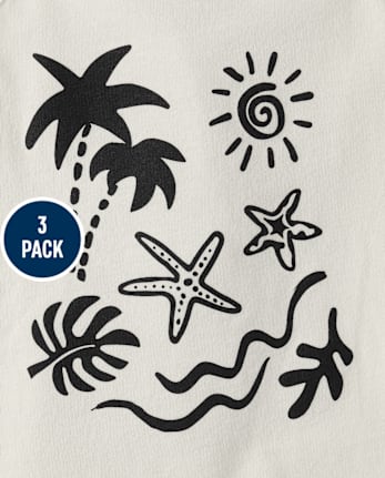 Lot de 3 débardeurs tropicaux pour petites filles