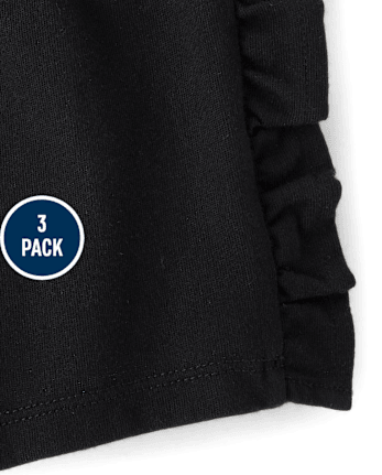 Toddler Girls Tropical Ruffle Shorts 3-Pack