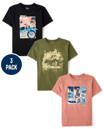 Boys Vehicle Graphic Tee 3-Pack