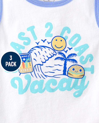 Lot de 3 débardeurs pour bébés et petits garçons