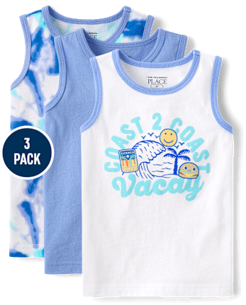 Lot de 3 débardeurs pour bébés et petits garçons