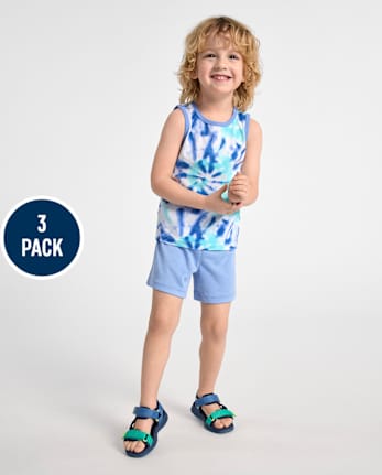 Baby And Toddler Boys Quick Dry Lined Mesh Active Shorts 3-Pack