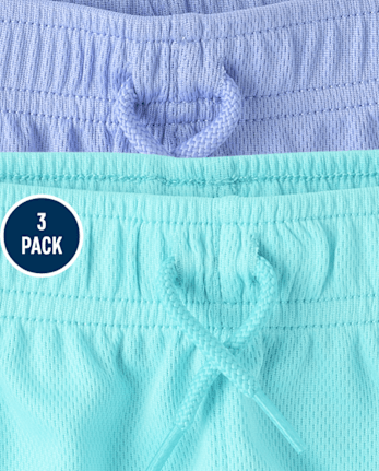 Short de sport en maille doublée à séchage rapide pour bébés et petits garçons (lot de 3)