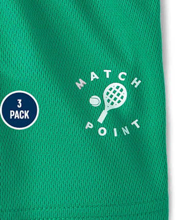 Baby And Toddler Boys Quick Dry Lined Mesh Active Shorts 3-Pack