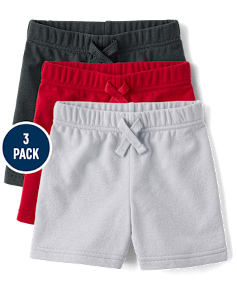 Baby And Toddler Boys French Terry Pull On Shorts 3-Pack