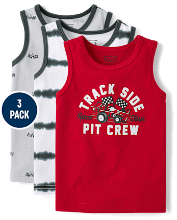 Lot de 3 débardeurs graphiques pour bébés et petits garçons