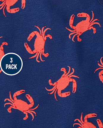 Baby And Toddler Boys Crab Tank Top 3-Pack