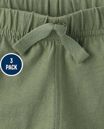 Baby Boys Pull On Shorts 3-Pack