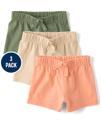 Baby Boys Pull On Shorts 3-Pack