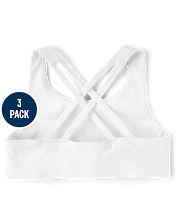 Girls Quick Dry Sports Bra 3-Pack