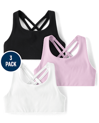 Girls Quick Dry Sports Bra 3-Pack